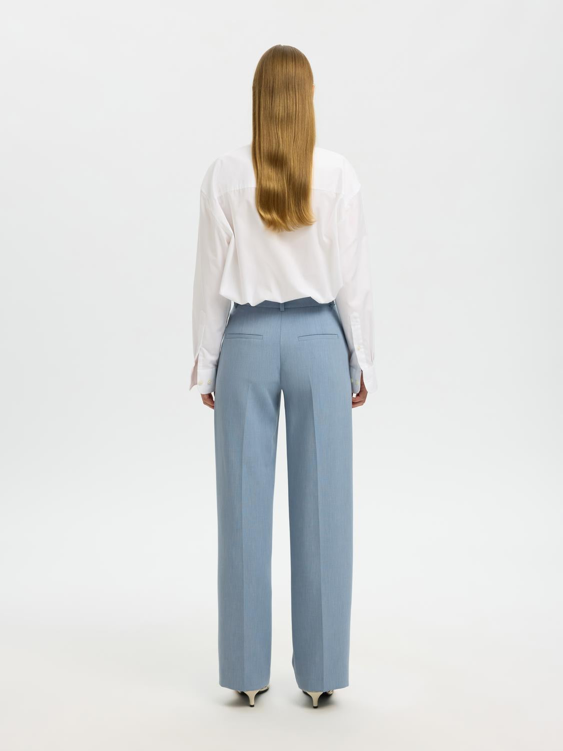 SLWRITA PANT - Dusty Blue